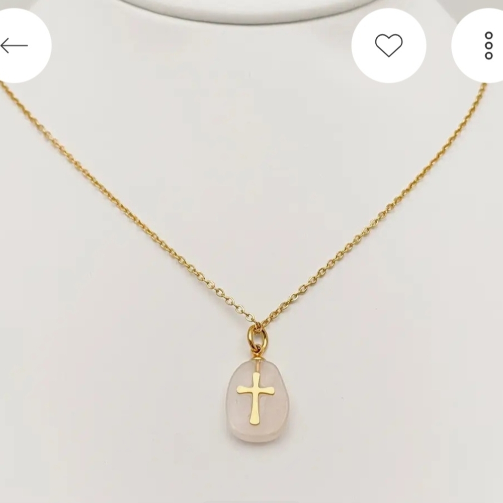 Gold Cross Pendant Necklace